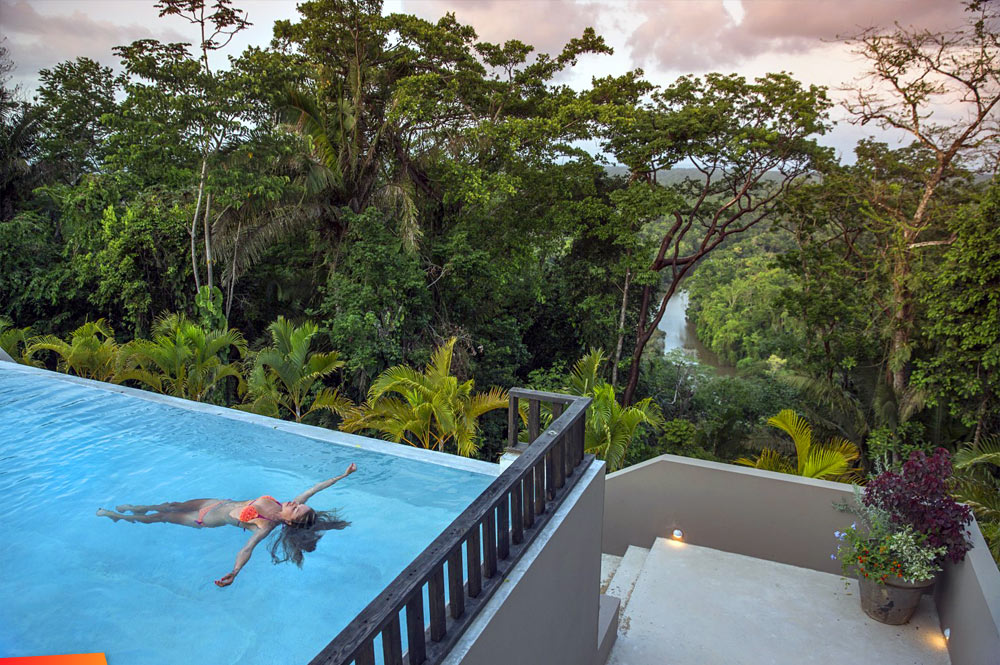 The ridge suite pool at Belcampo Belize Lodge