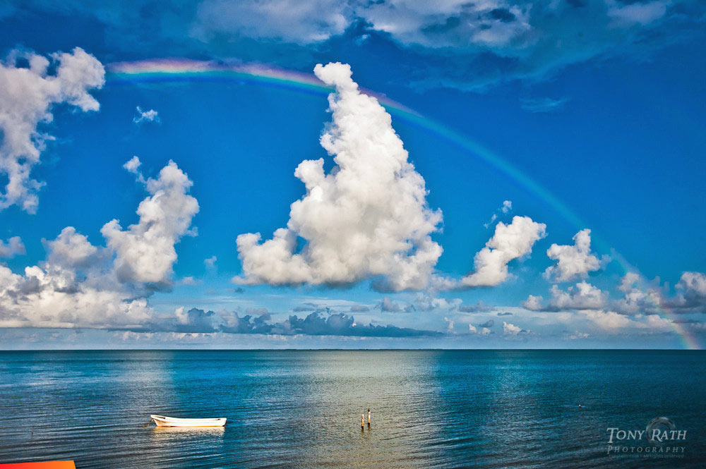 And I thought you needed rain to see a rainbow? Dangriga, Belize