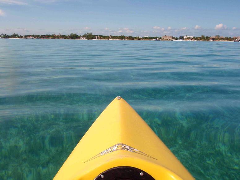 Kayak view from the reef