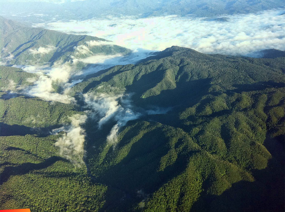 Flying over the Maya Mountains