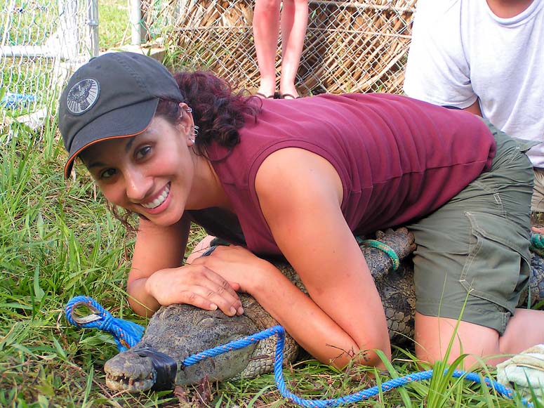 Crocodile expert Marisa Tellez