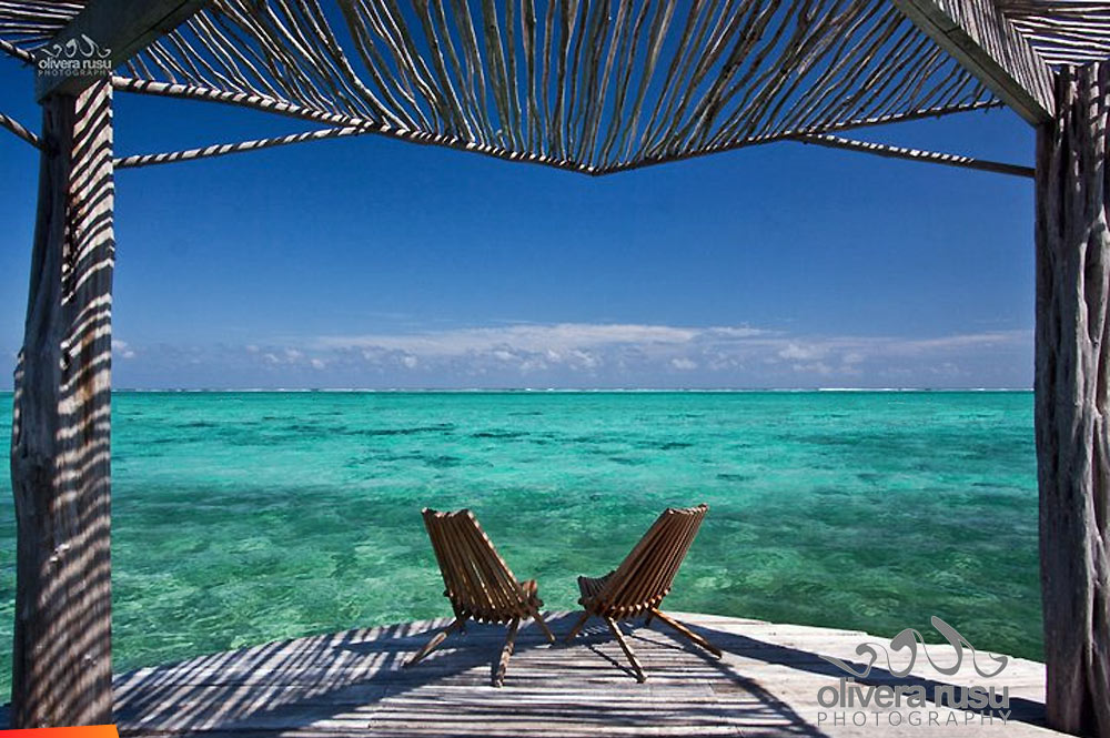 Beautiful relaxing spot at Azul Belize, to gaze out at the reef