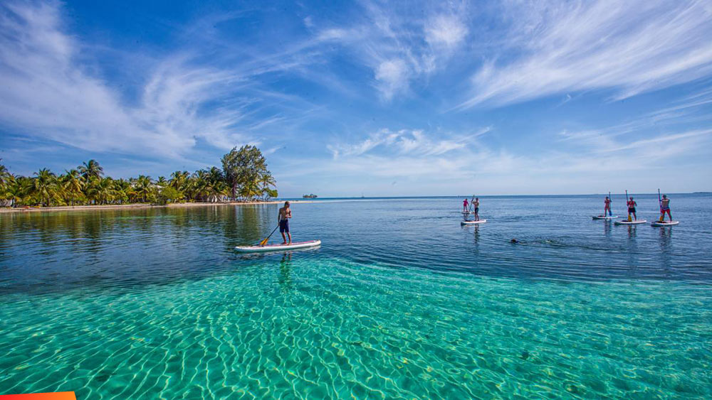 Paddleboarding in Southern Belize