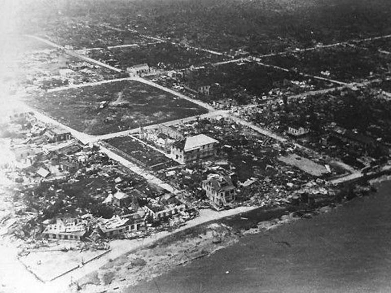 Corozal Town after Hurricane Janet, 1955
