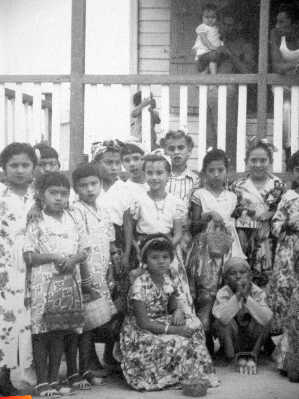 Group of children in San Pedro, long long ago