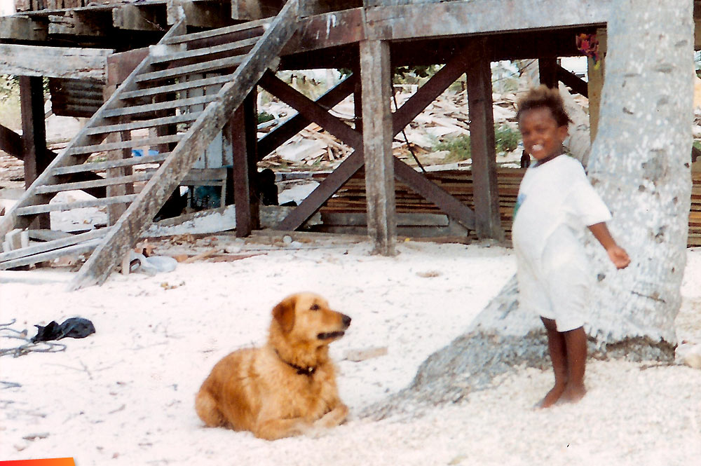 i'l girl with her dog, 1996