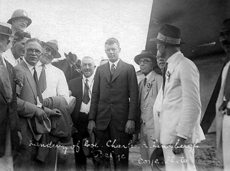 Photos of Charles Lindbergh's reception in Belize, late 1927 and early 1928