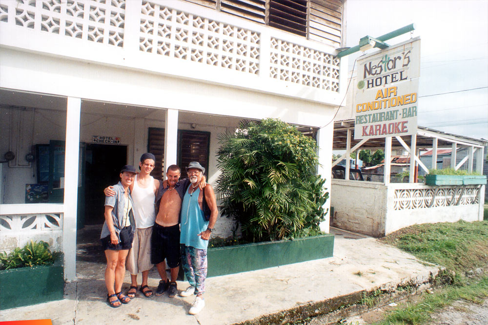 Front of Nestor's Hotel in Corozal, 2002