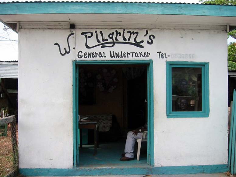 Belize City undertaker W. Pilgrim