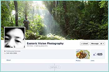 Esoteric Vision Photography offers a full range of photographic service with a specialization of interactive web content such as panoramas and virtual tour. These services are offered throughout the United States, Mexico, and Central America.