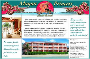 The Mayan Princess is situated on a white sand beach in the middle of San Pedro, an enchanted little town on Ambergris Caye. You can watch the sunrise from your seafront veranda and dream away the evening as the moon illuminates our incredible Barrier Reef. Take advantage of complimentary hammocks and beach lounge chairs and soak in your surroundings.