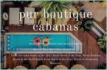 PUR Boutique Cabanas is an adults-only microresort with an amazing Taco Bar onsite, swim-up pool bar - open to the public - great energy and vibe!