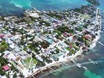 Caye Caulker downtown by air