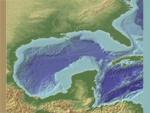 Gulf of Mexico relief map